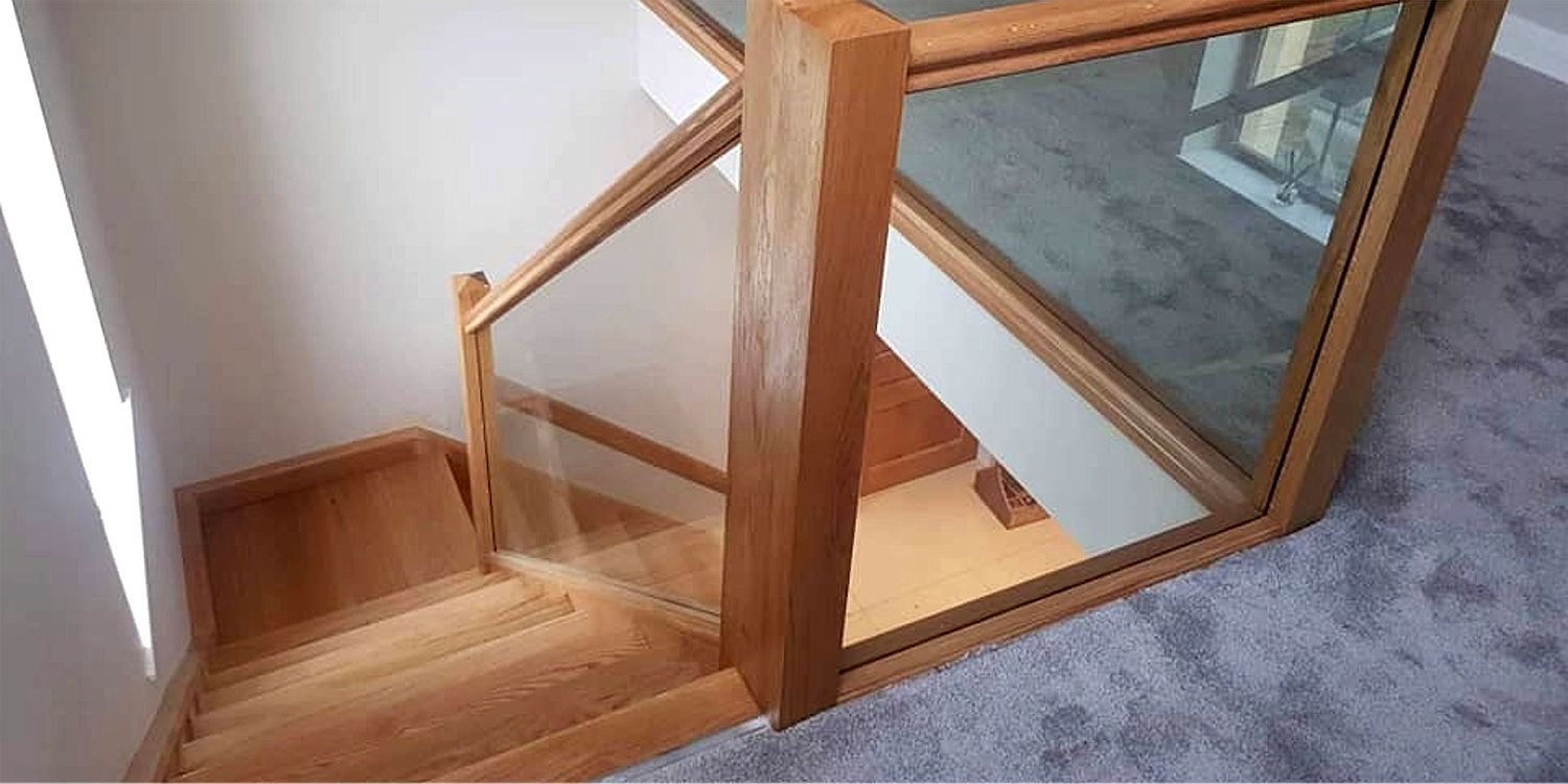 Staircases and balustrades designed and fitted by McGill Joinery, Donegal, Ireland