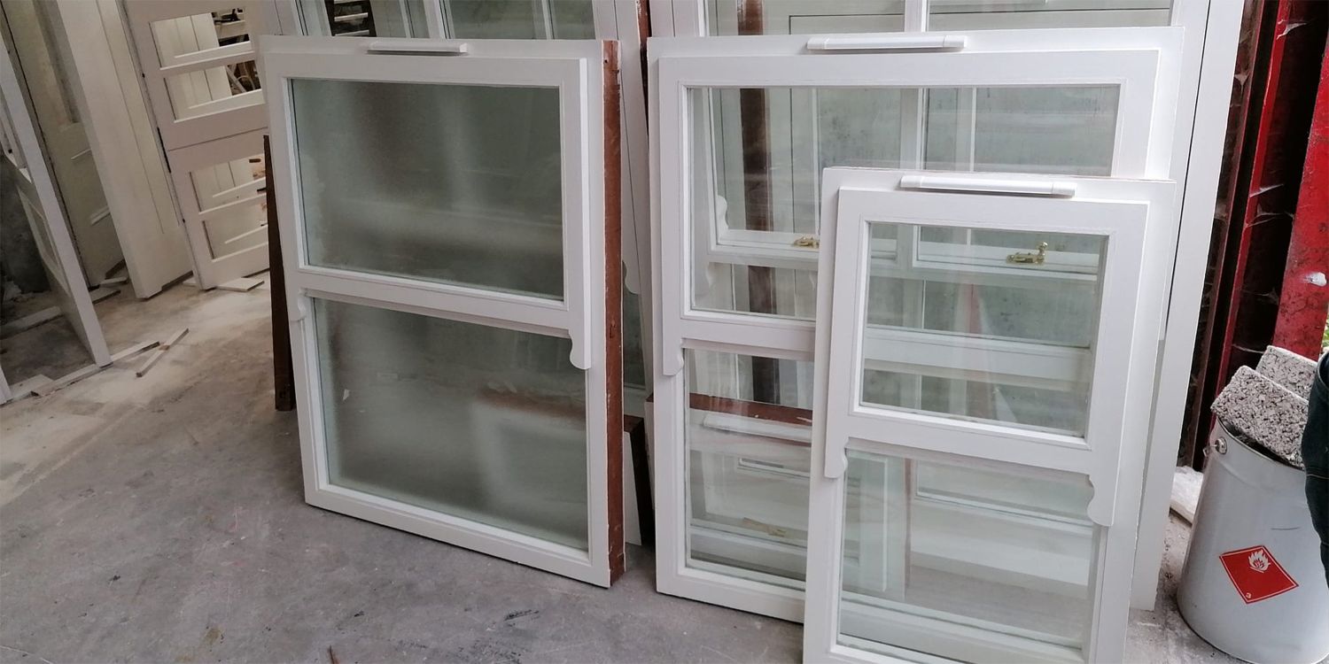 Mock sash windows - casement windows with sash horns, double glazed windows  made-to-measure and fitted by McGill Joinery, Donegal, Ireland